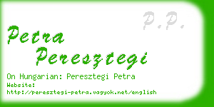 petra peresztegi business card